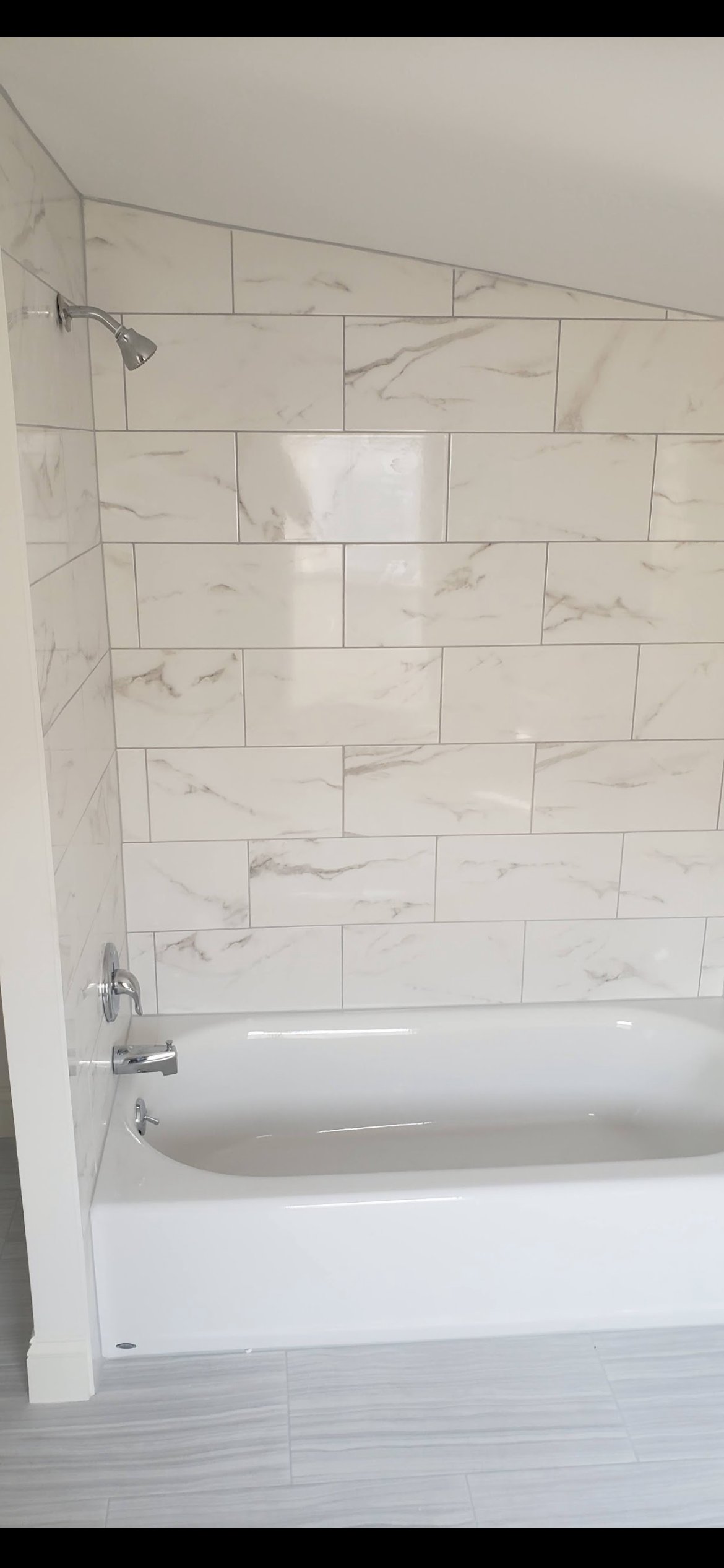 Marble tile tub surround bathroom remodel West Chester PA