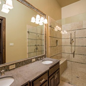 Tile shower and double vanity bathroom remodel PA